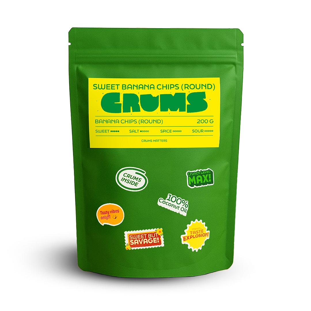 Sweet Banana Chips (Round) - Pack of 2